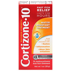 Cortizone-10 water resistant anti itch ointment 1 ounce tube