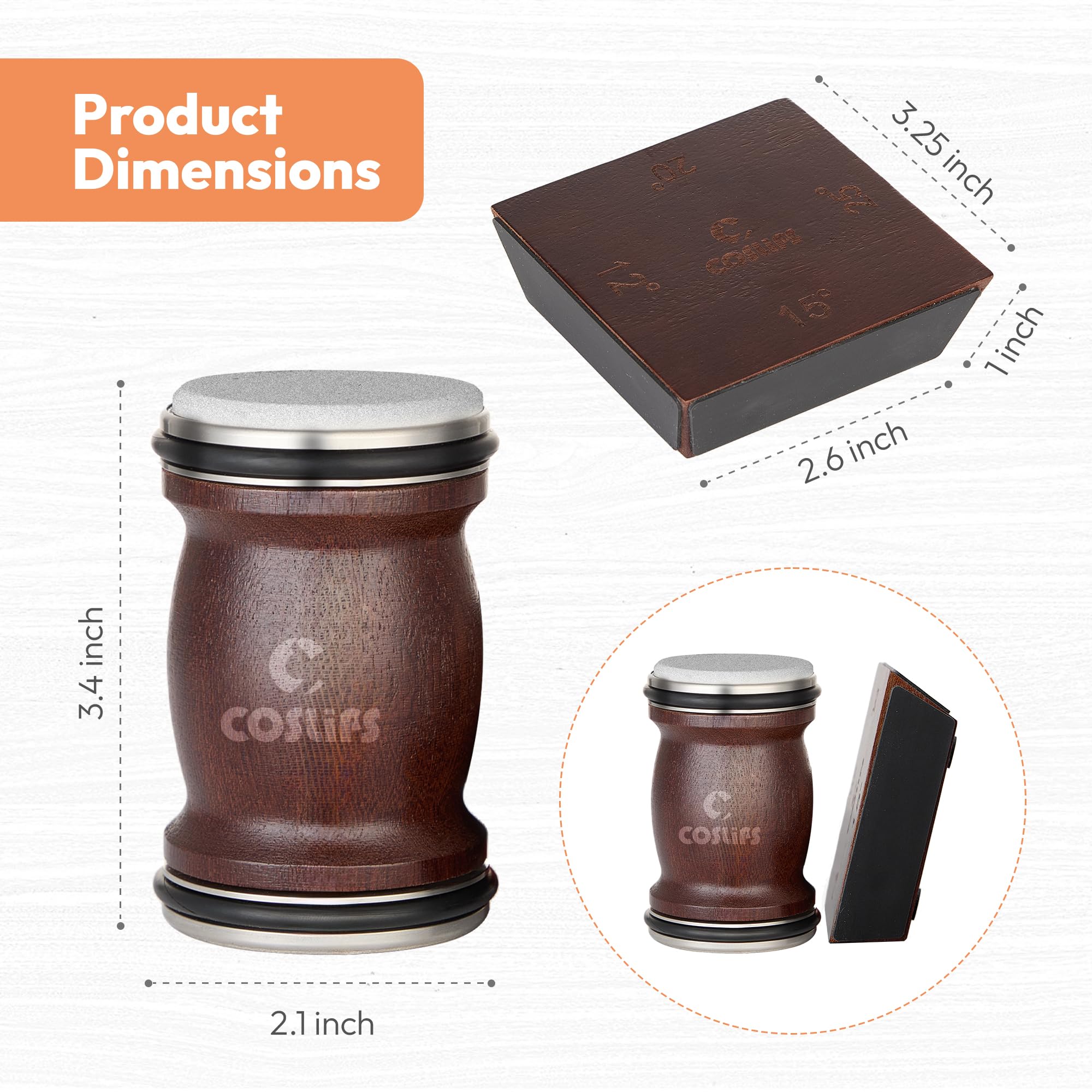 COSLIPS sharpener 20 degree guide in use