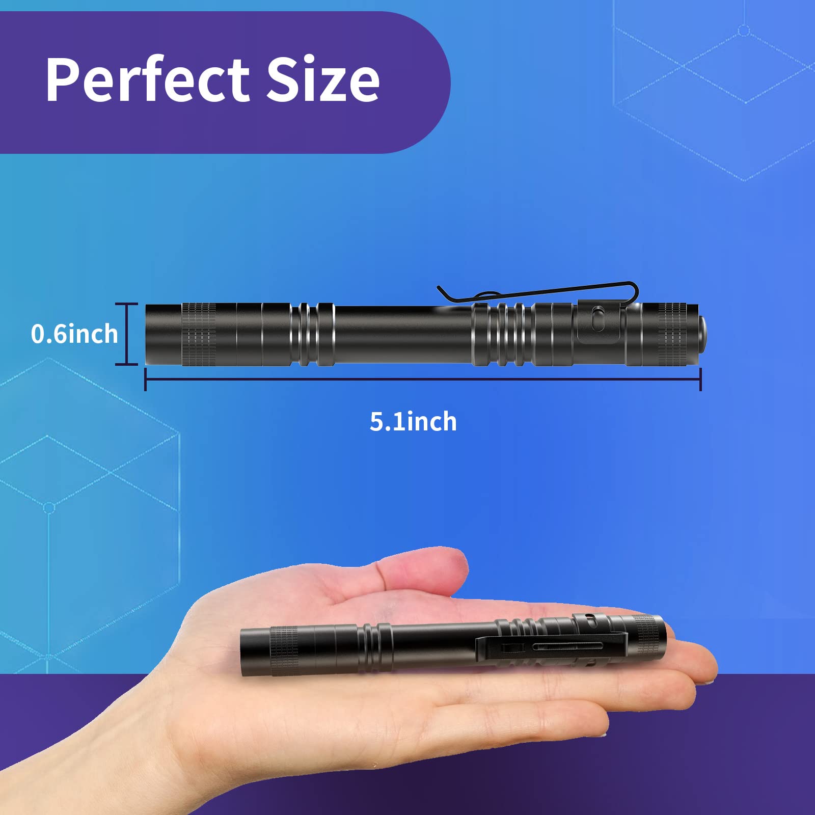 Durable military-grade aluminum body COSOOS UV flashlight IPX4