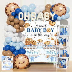 Costova Milk and Cookies baby shower decorations backdrop set