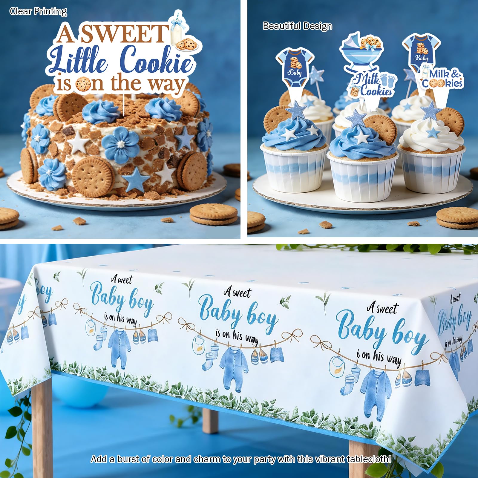 Poster and marker for Costova baby shower decor