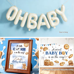 Sweet baby boy is on the way backdrop feature