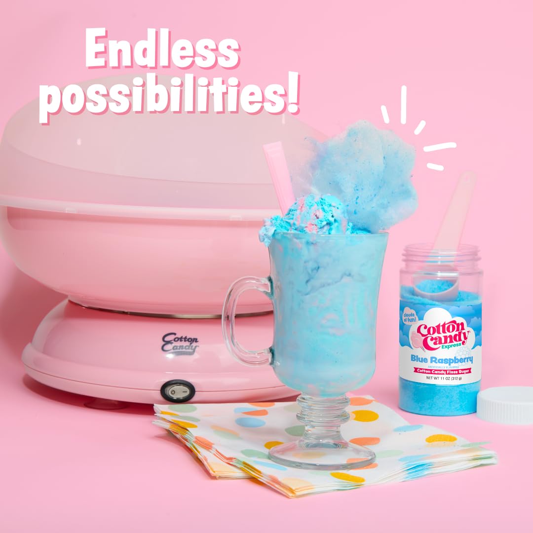 Pink Vanilla floss sugar jar and 50 paper cones for CC1000-S