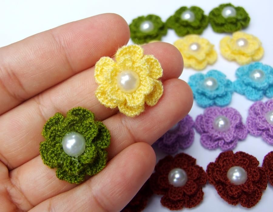 100% cotton crochet embellishments