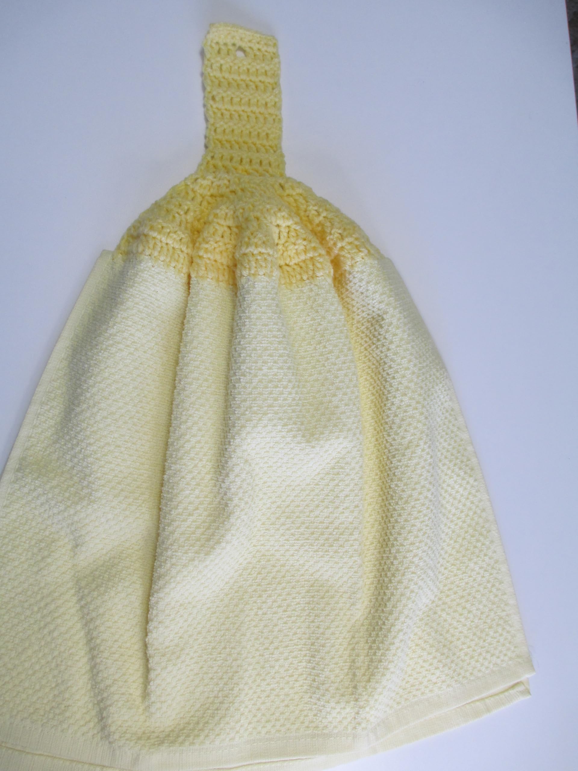 Crocheted FULL Towel kitchen towel for yellow accents