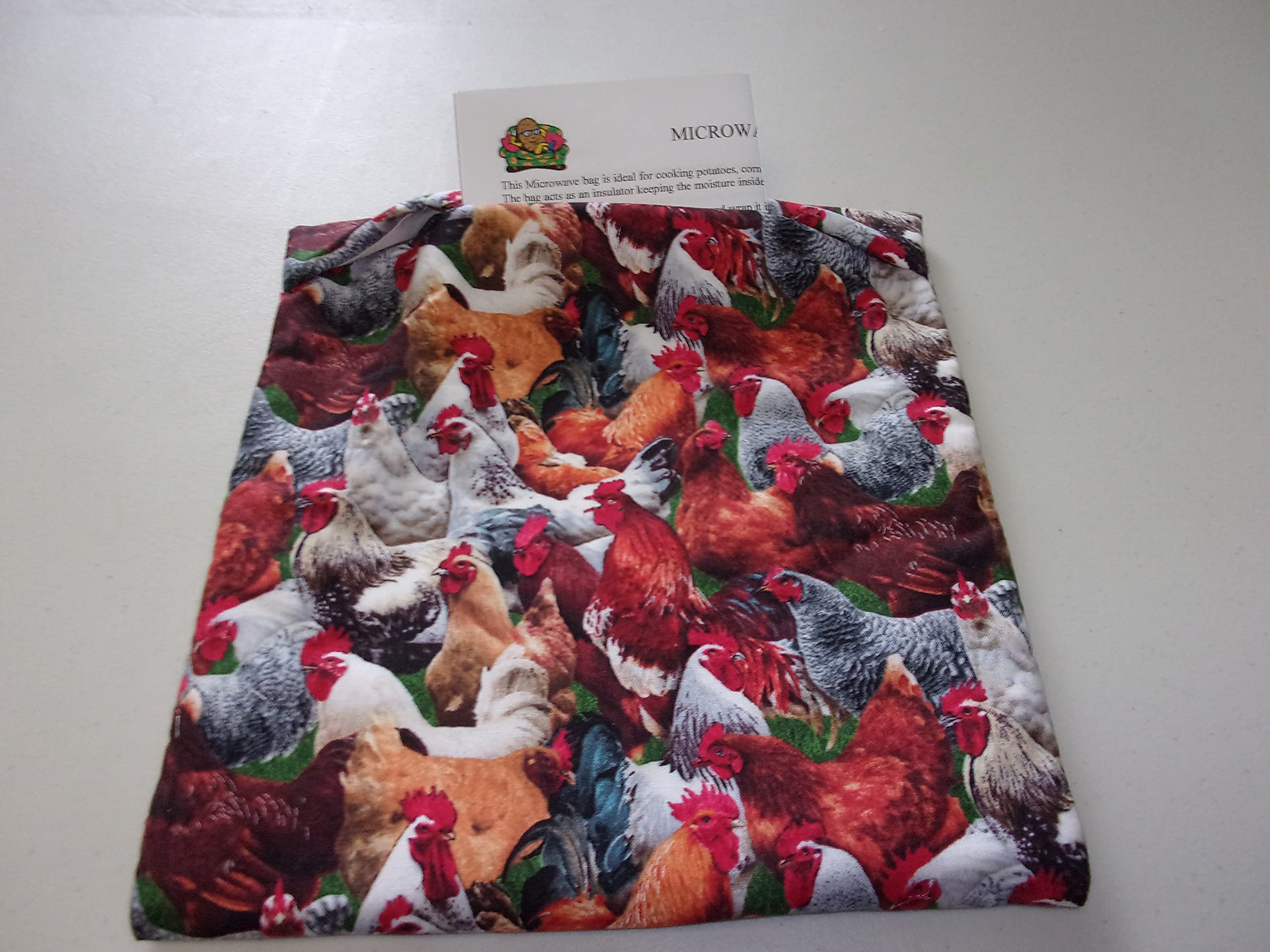 Potato bag size 9 1/4 by 10 1/4 inch with instructions