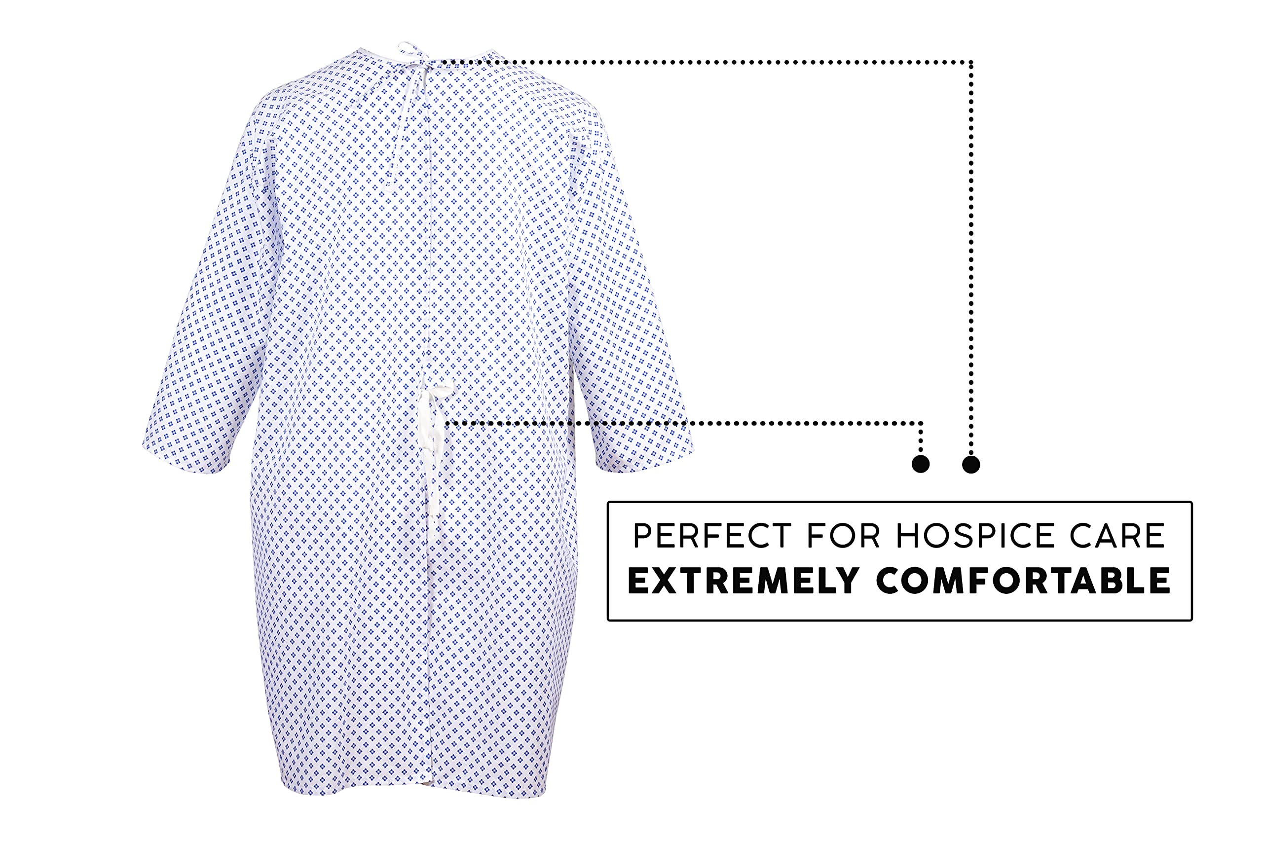 Machine washable reusable hospital gown 60/40 blend