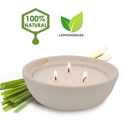 Cotton thread wick in soy wax candle