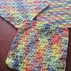 Cotton washcloths bright colors for everyday cleaning