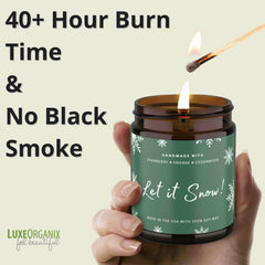 Paraffin-free soy candle pine scent 9oz alt text