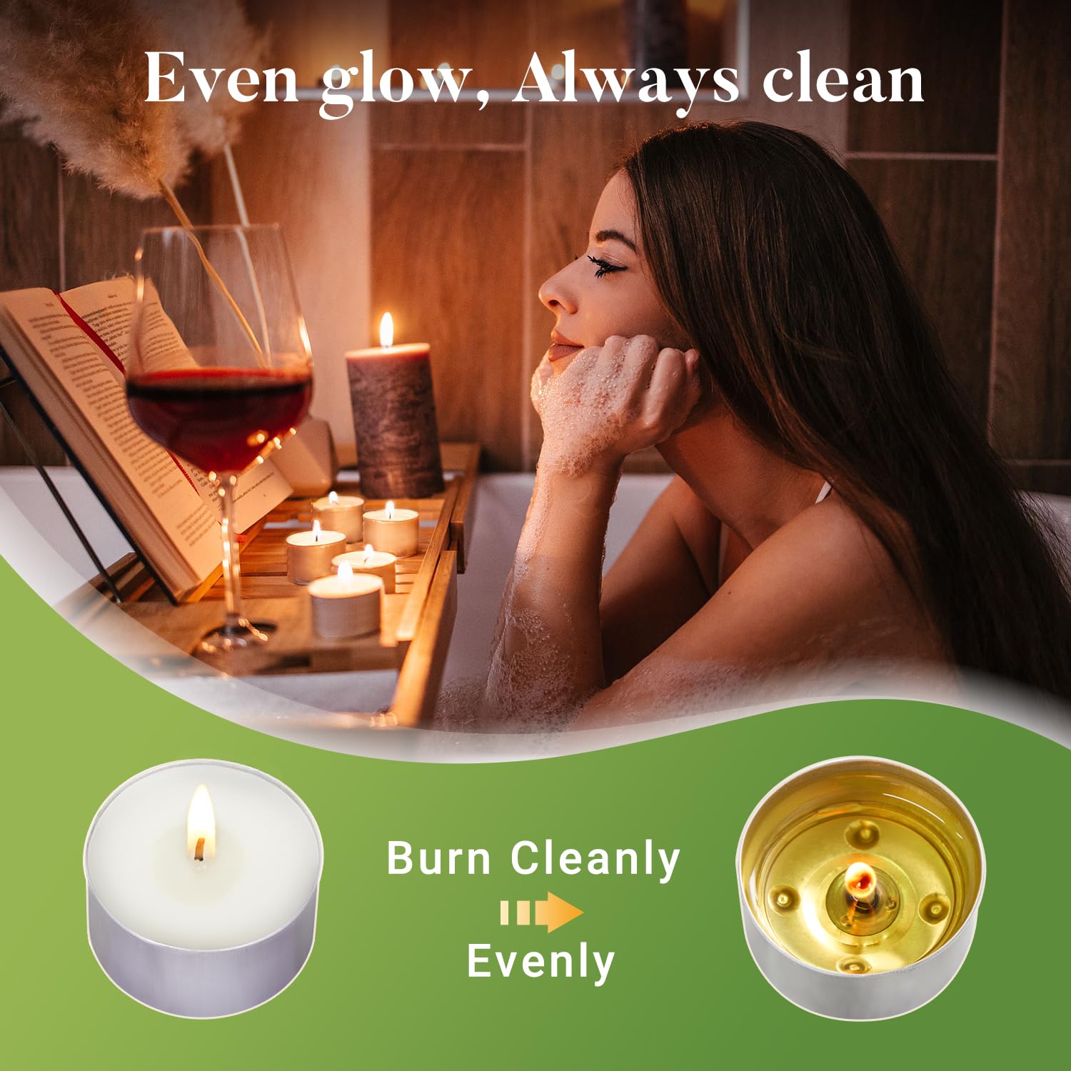 Tea candle dimensions 38mm diameter and 22.3mm height in tin
