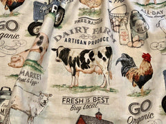 Cotton window treatment for country decor