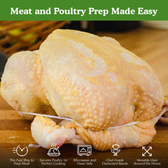 Cotton wrapped elastic poultry loops display
