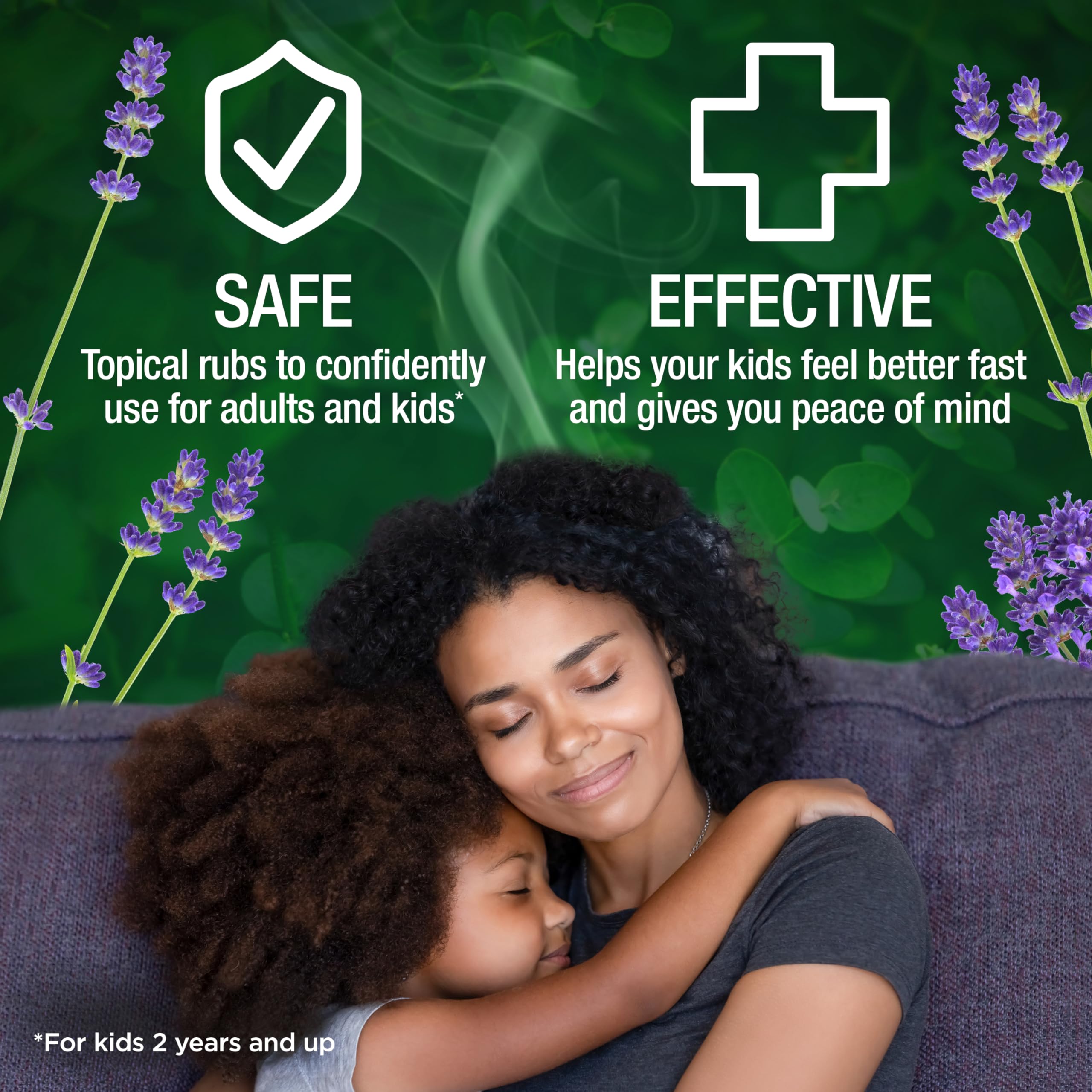Cough relief topical rub for throat and chest area