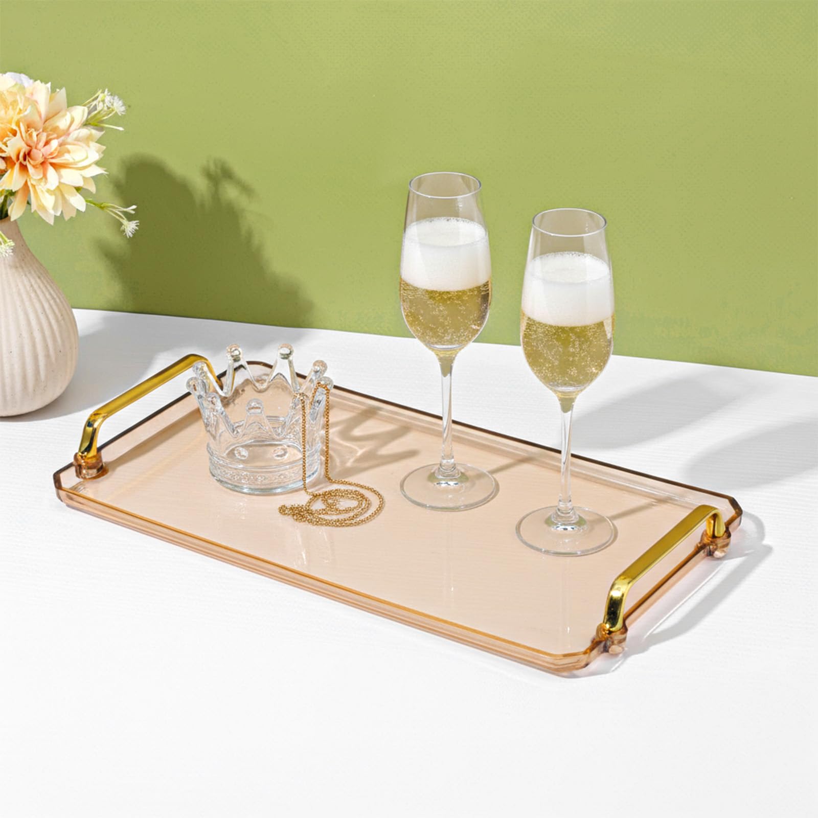 Tray for countertop dessert display packaged with handles and screws