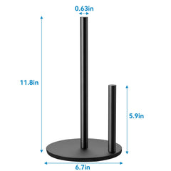 Countertop paper holder featuring weighted base and anti-slip pads