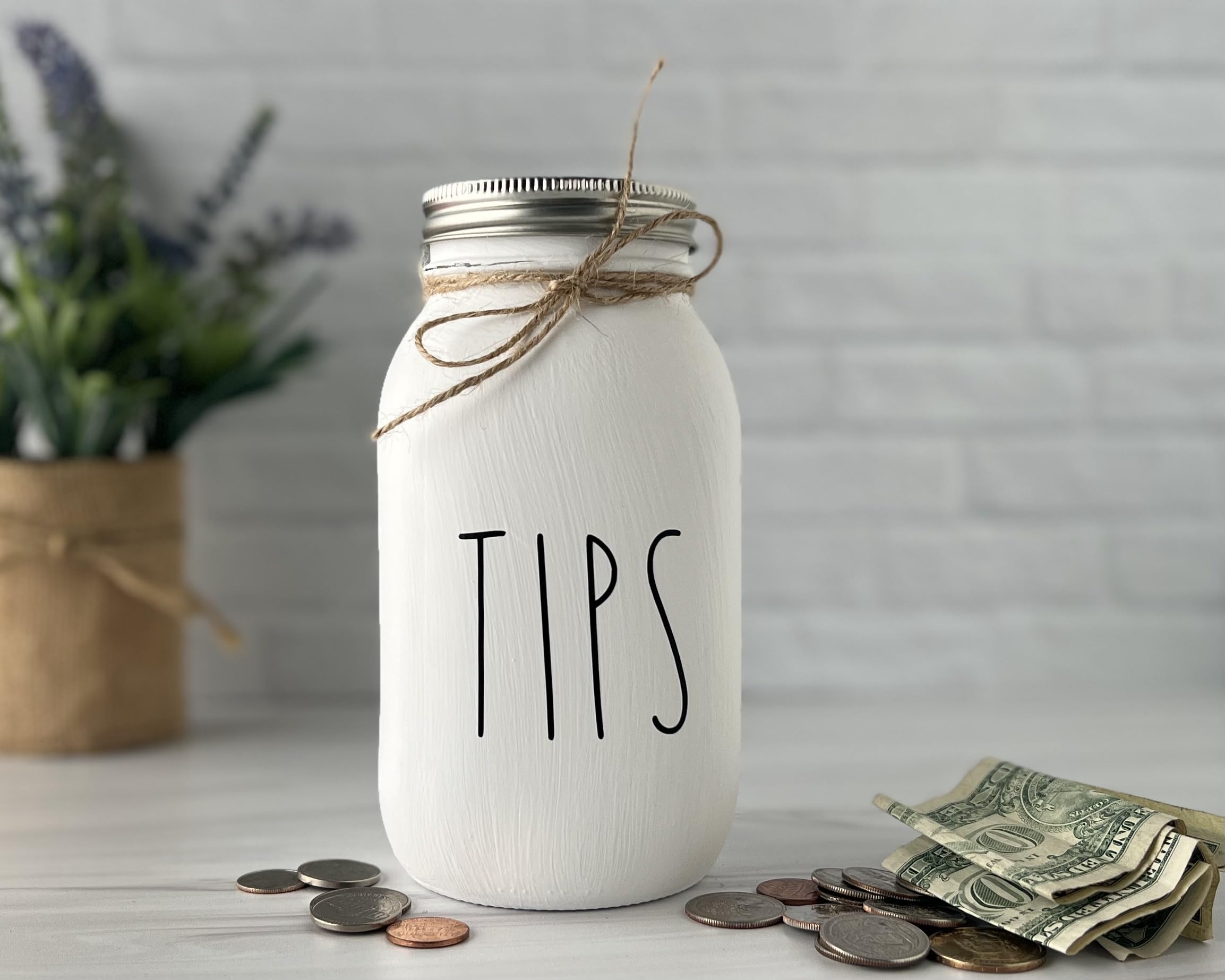 Durable glass tip jar for busy counters