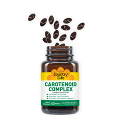 Vitamin A from beta-carotene in Country Life formula