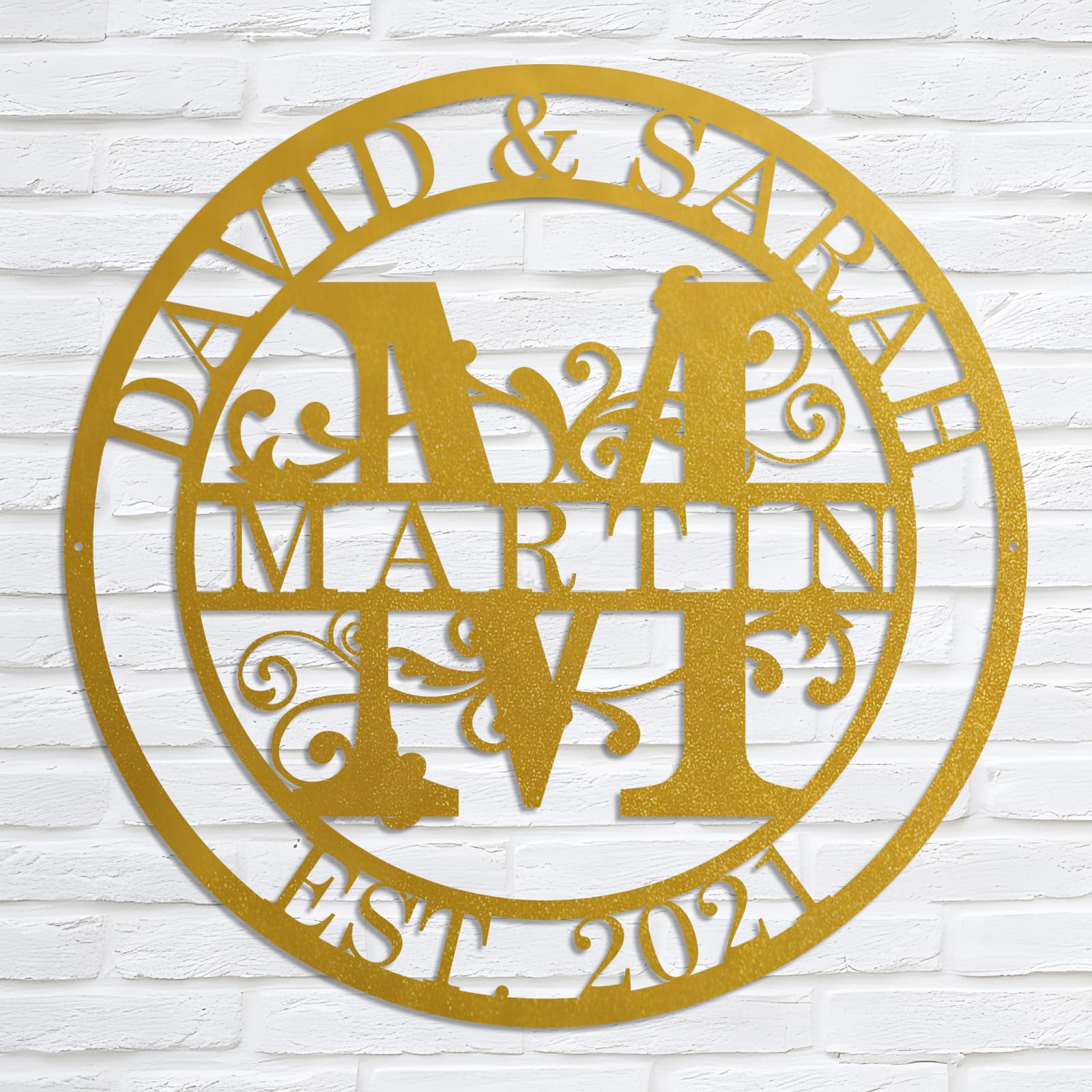 Farmhouse decor metal wall decor with precise laser cuts