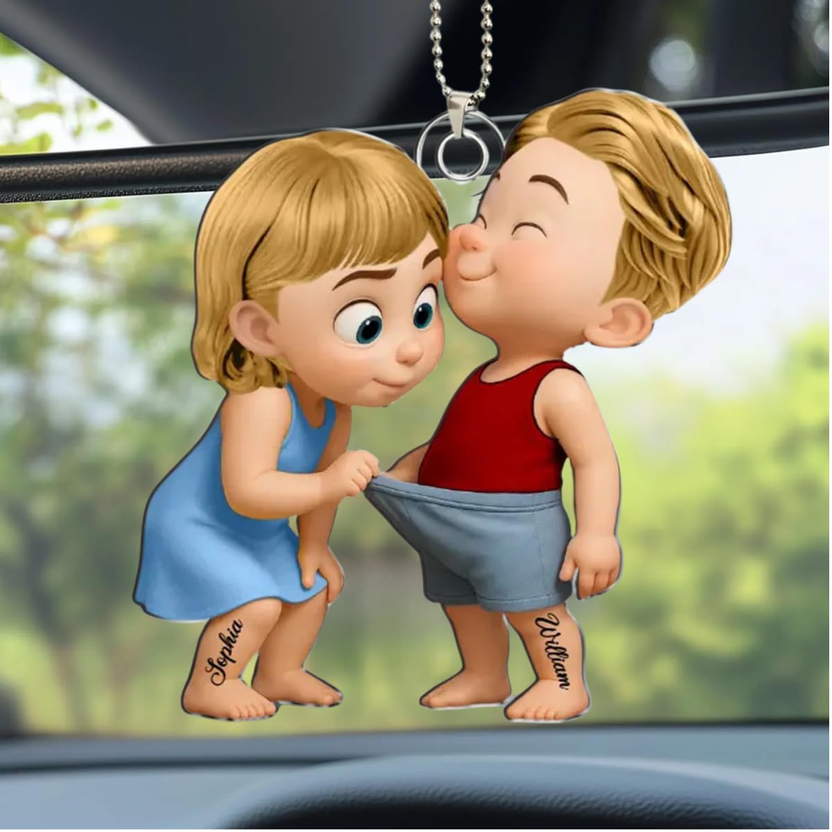 3.54 inch rearview mirror size ornament for car interior