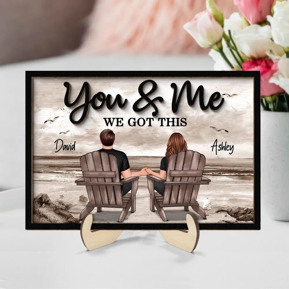 couples desk decor plaque packaging