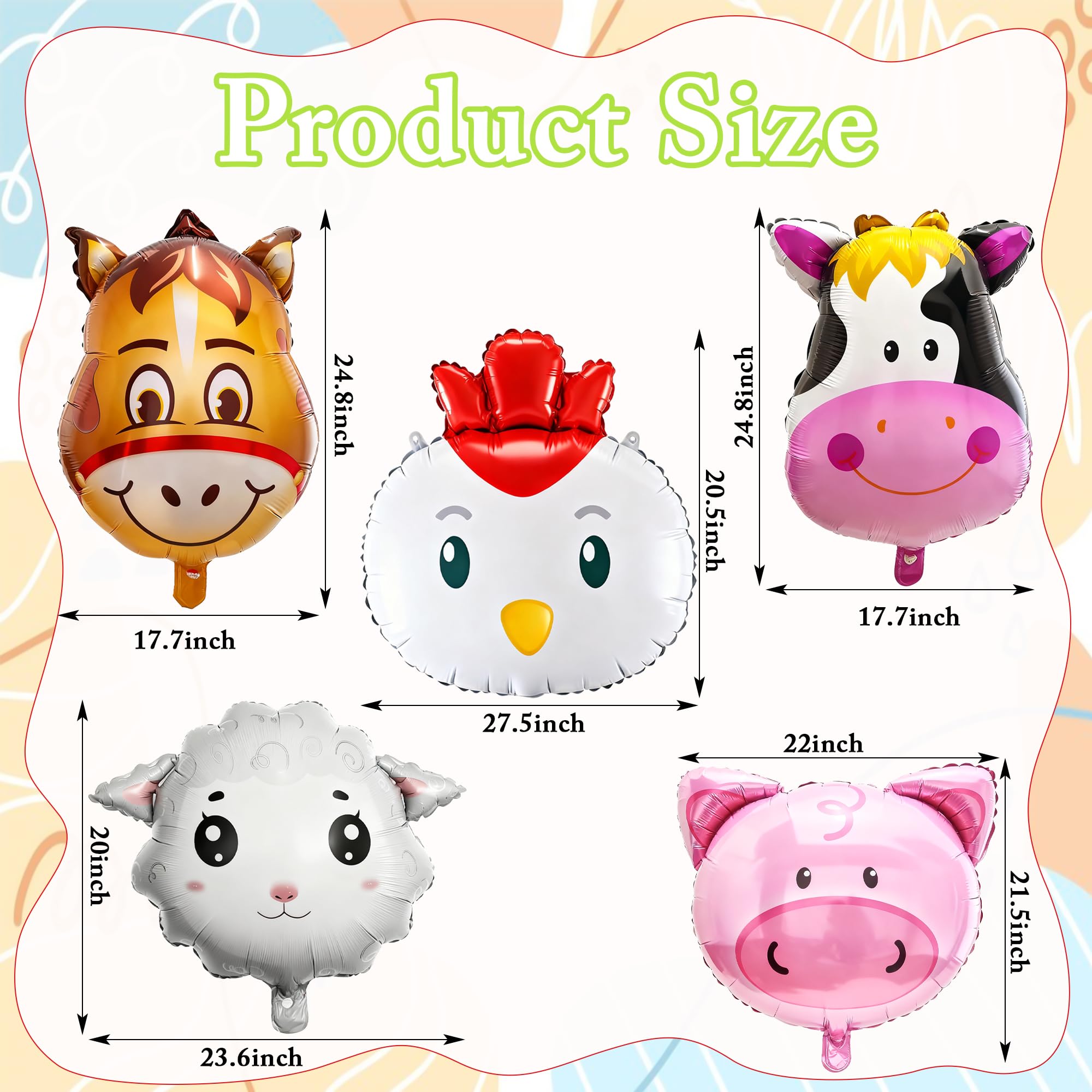 Farm Animal Balloons Set pig balloon