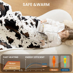 50x60 heated throw blanket close up fabric