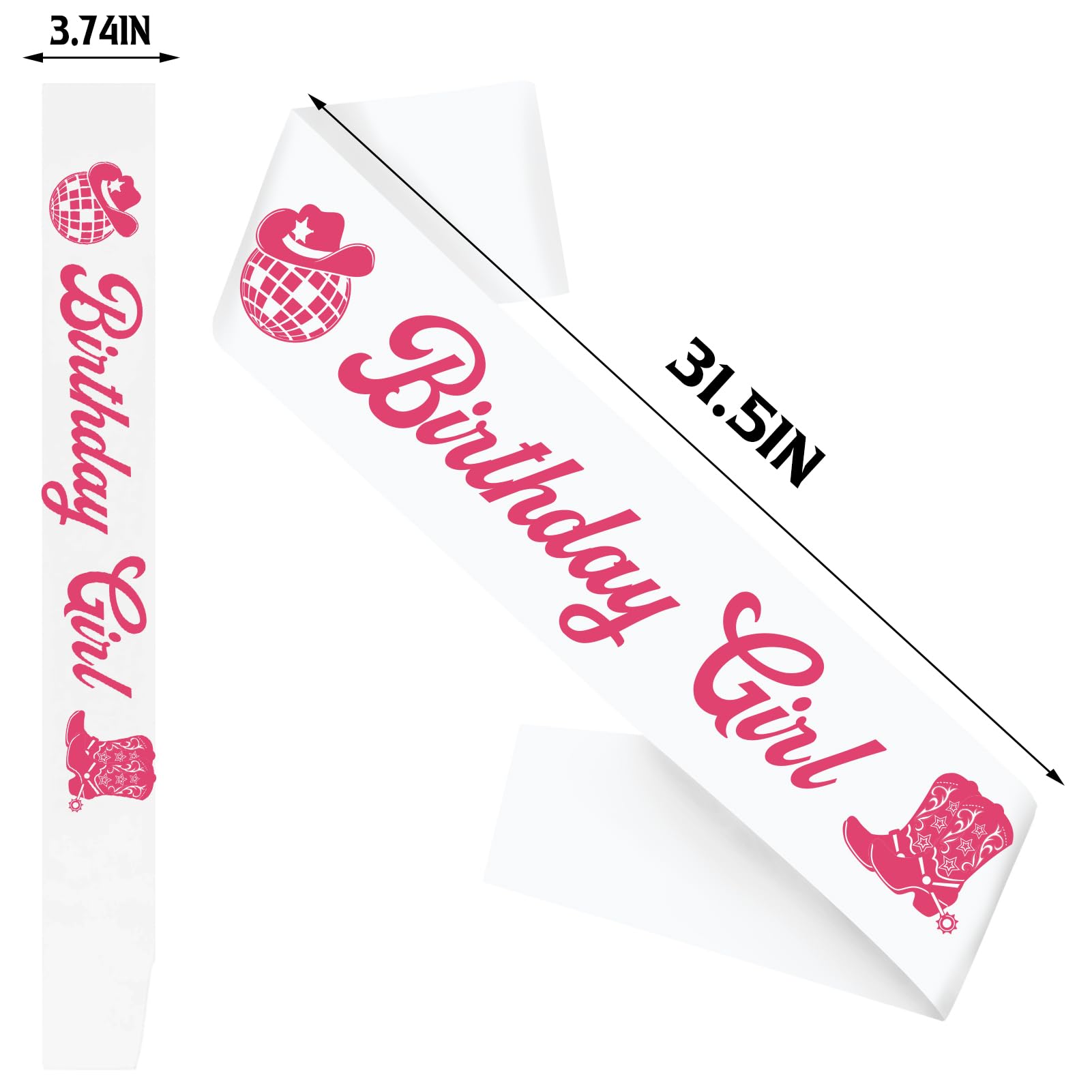 Cow theme birthday sash design for women