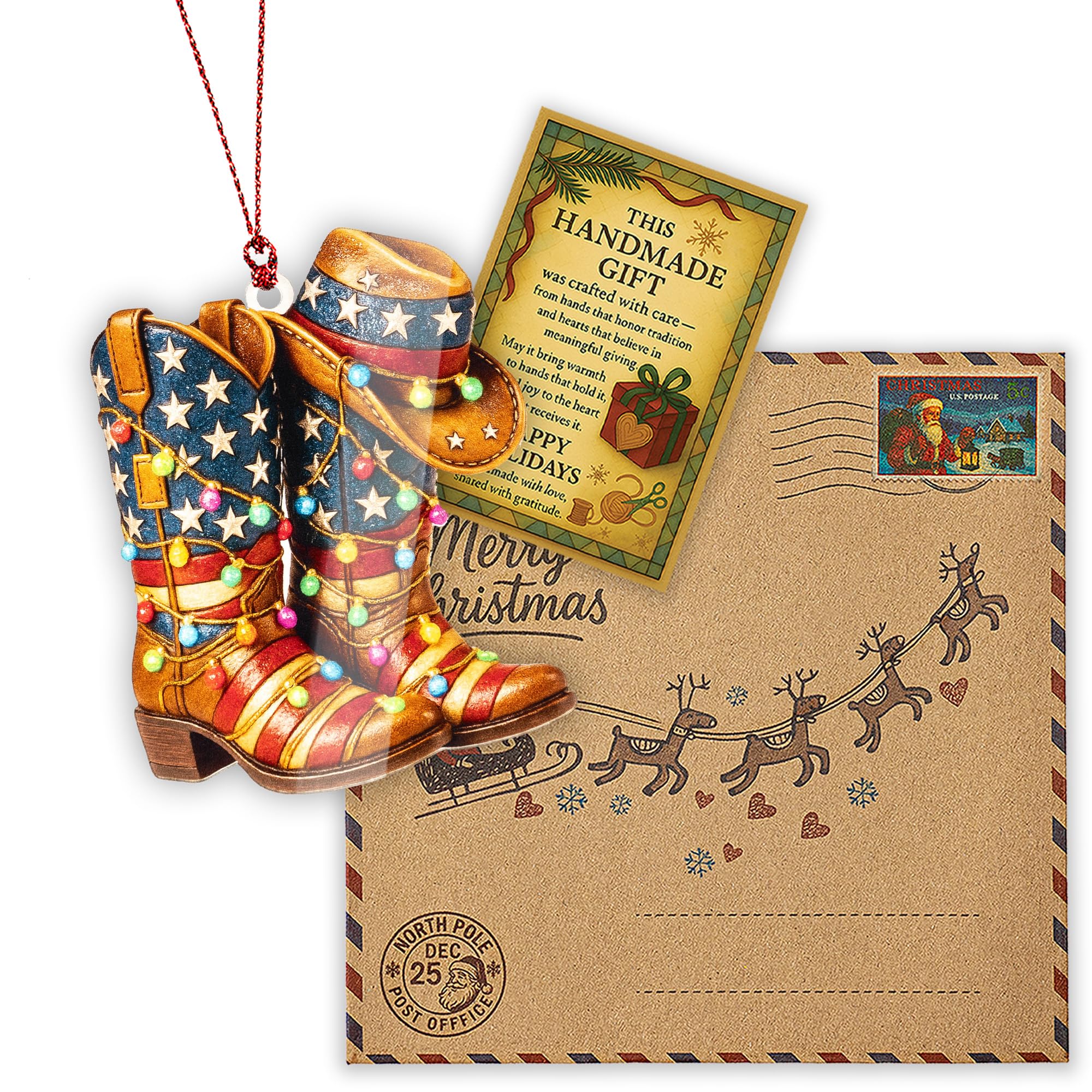 Cowboy Boots and Hat Ornament country decor ornament image 2