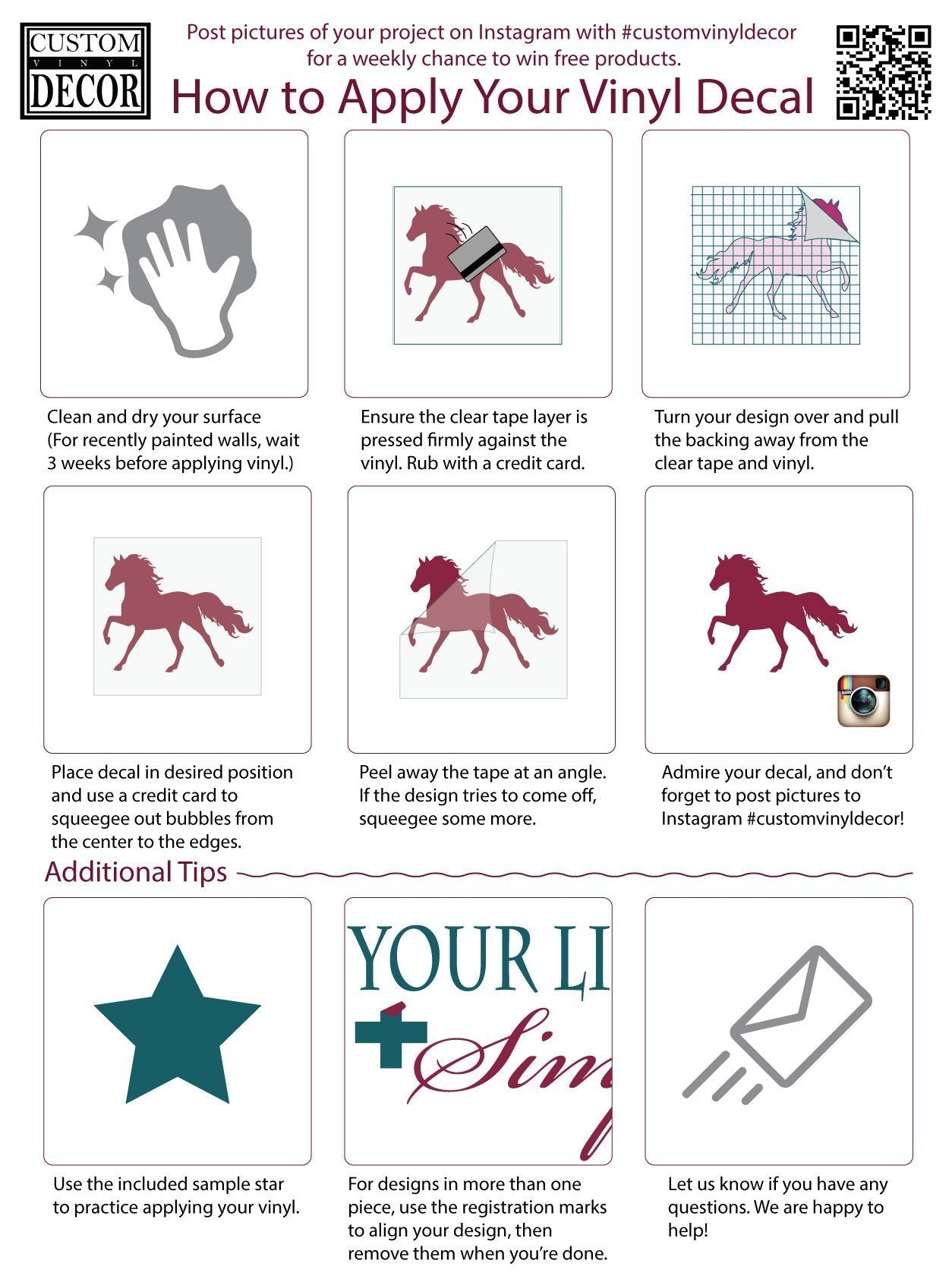 Western Ranch Vinyl Sticker Decor color palette options