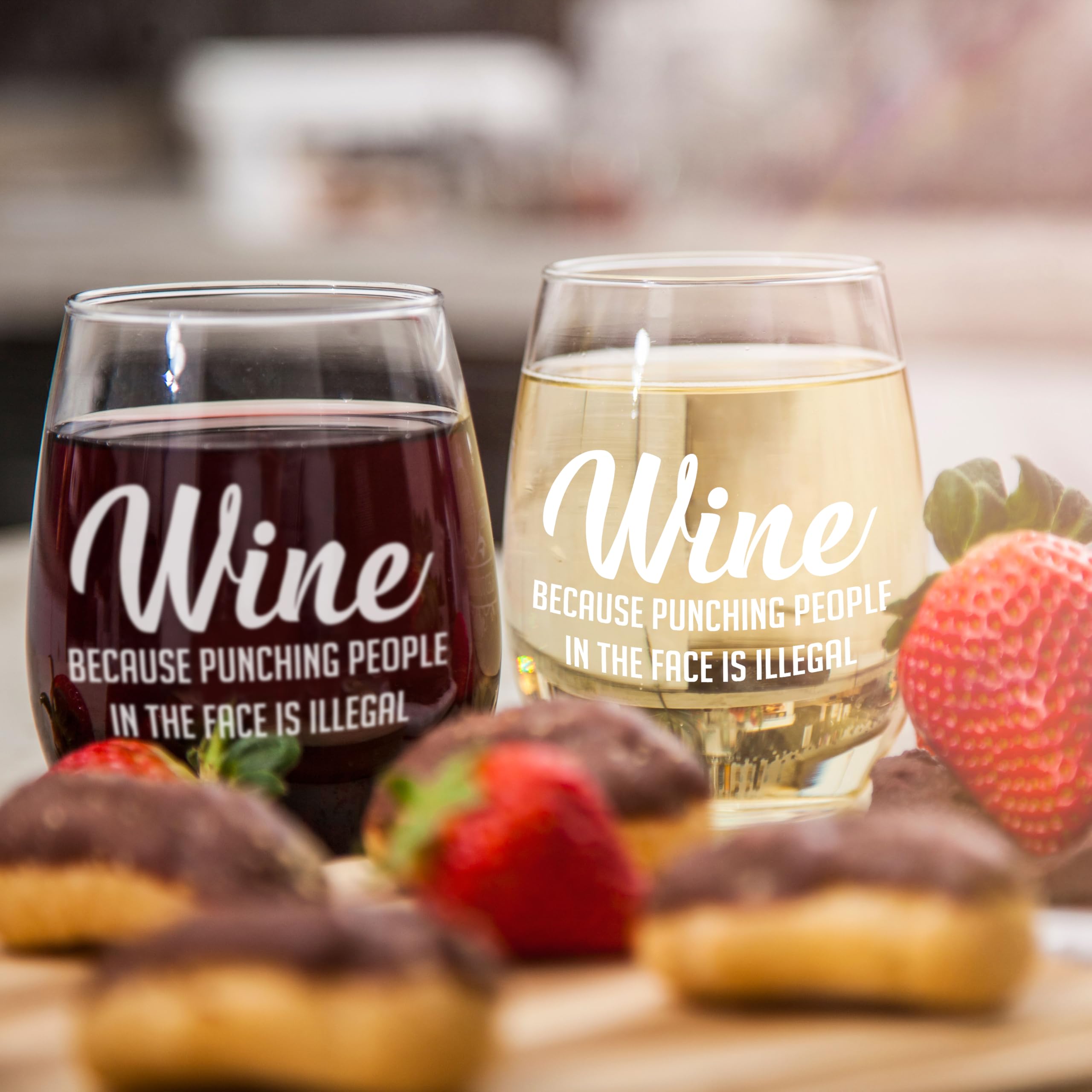 co-worker gift wine glass suitable for office desk