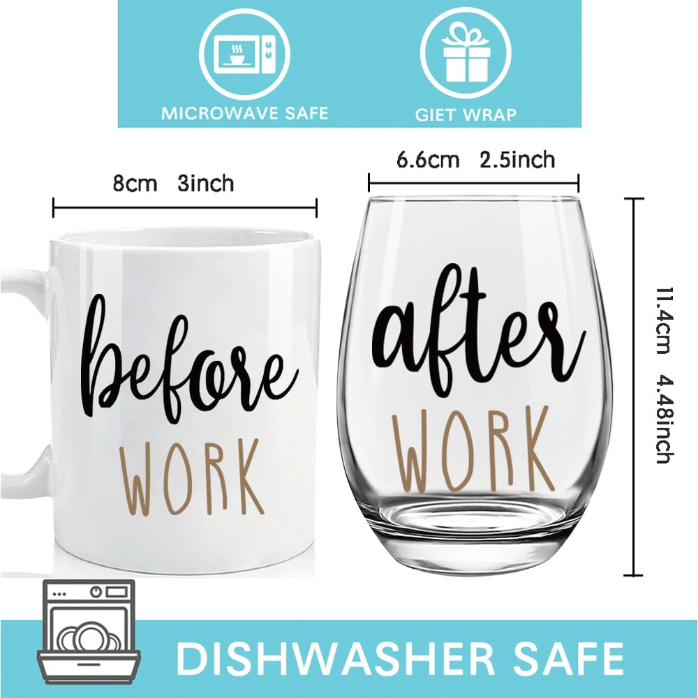 Coworker gifts wine glass for boss and colleagues