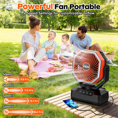 Portable COZII fan ideal for camping and home use