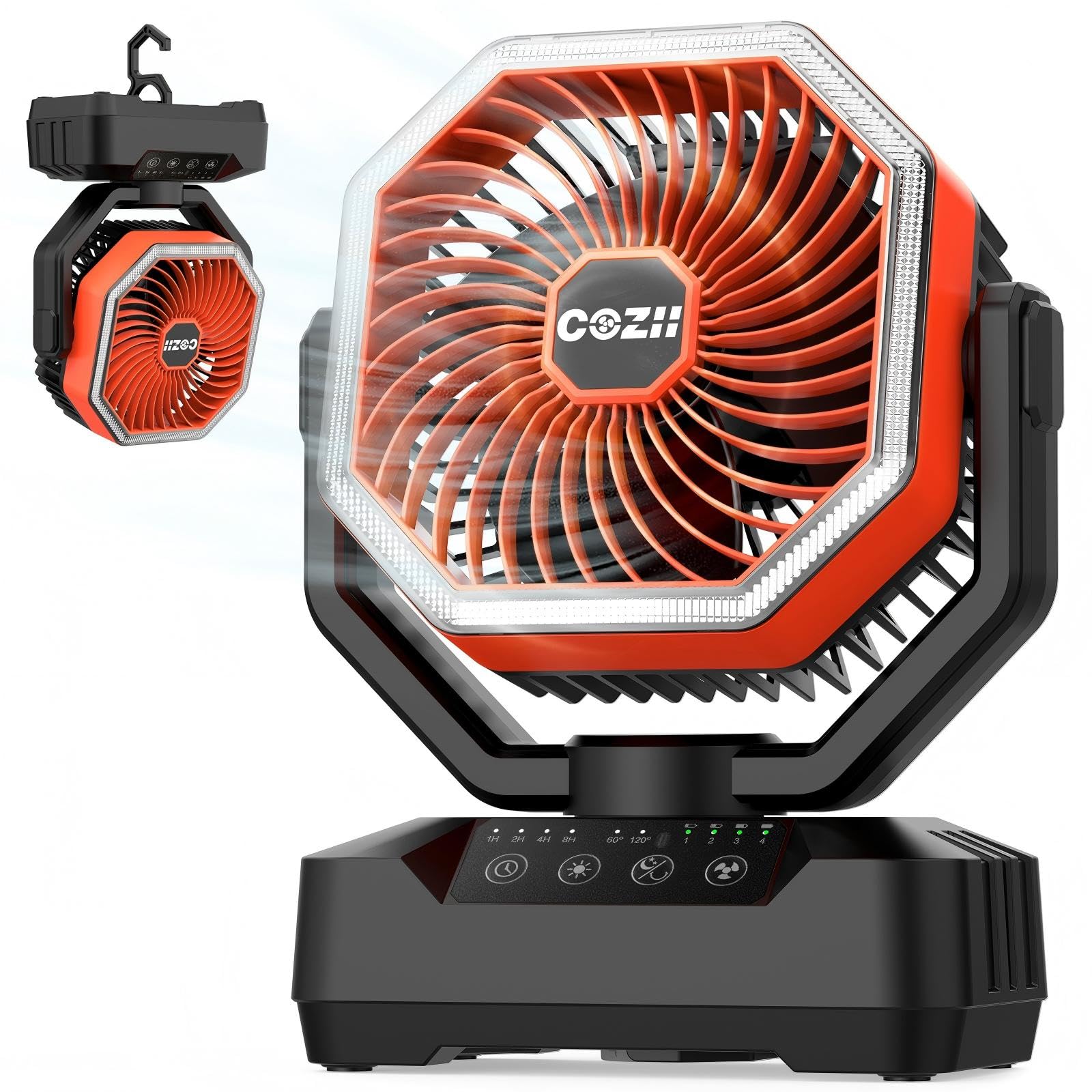 COZII battery powered fan with 20000mAh battery