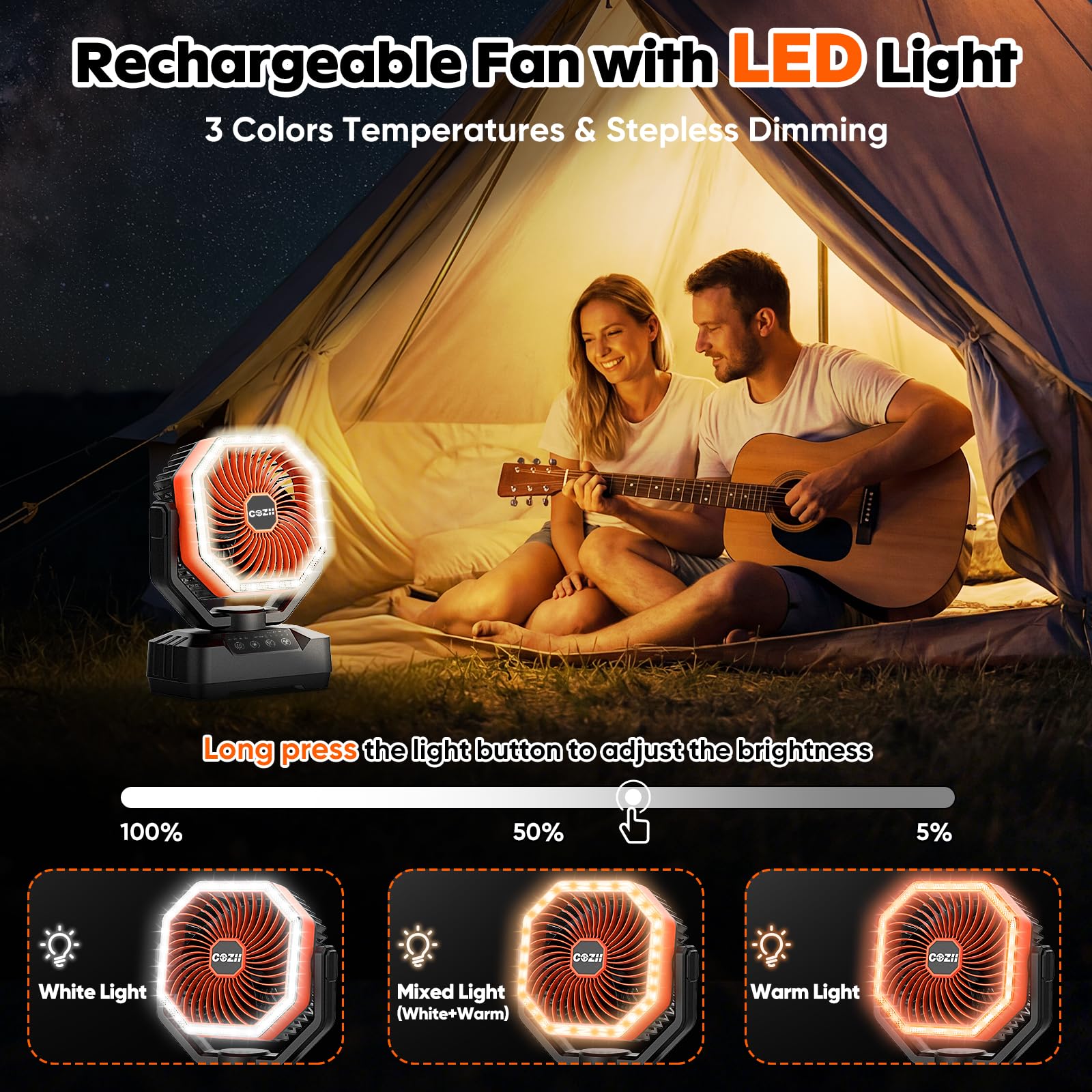 COZII LED lantern with 3 color temperatures