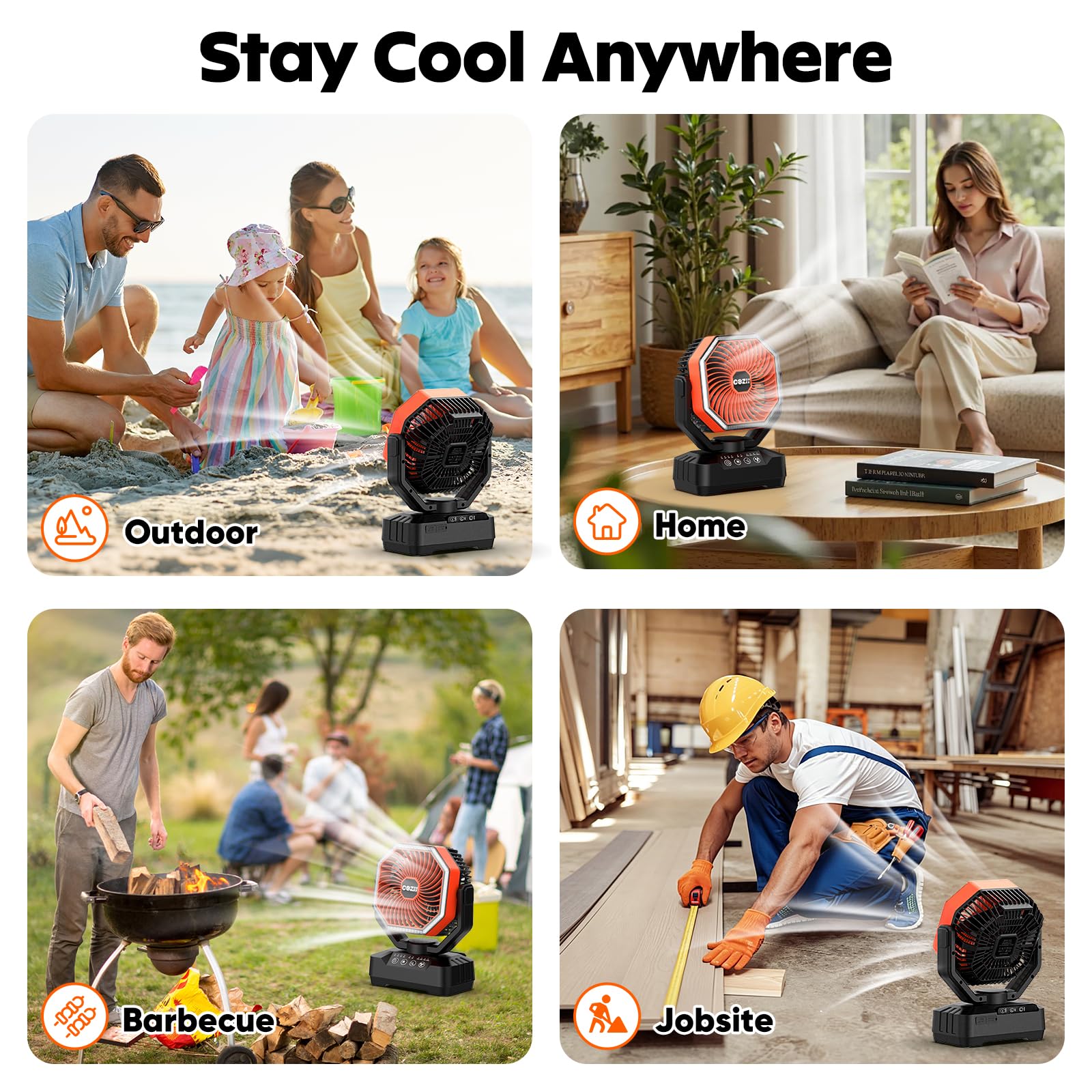 COZII sturdy ABS construction with non-slip pads