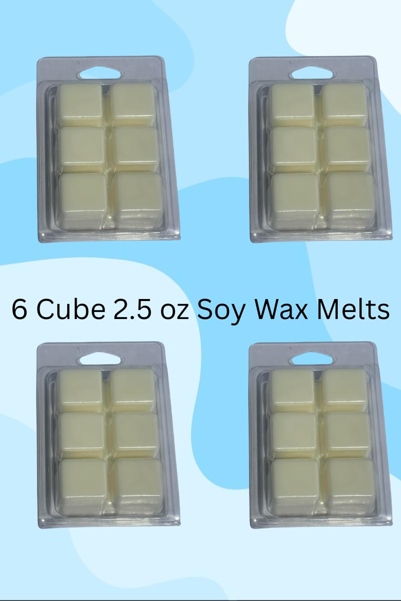 Hand poured natural soy wax melts six cubes per melt