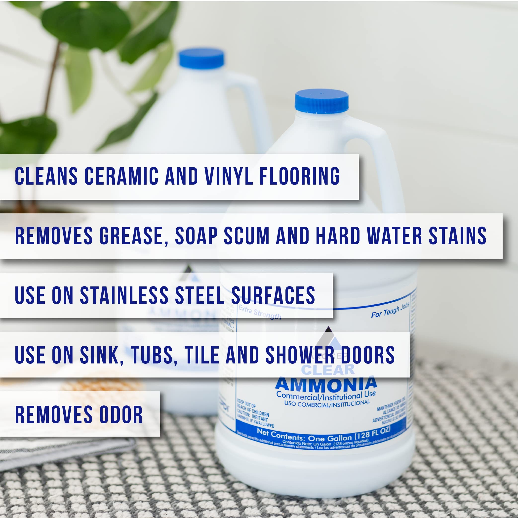 CPDI clear ammonia cleaner on metal fixtures including brass and silver