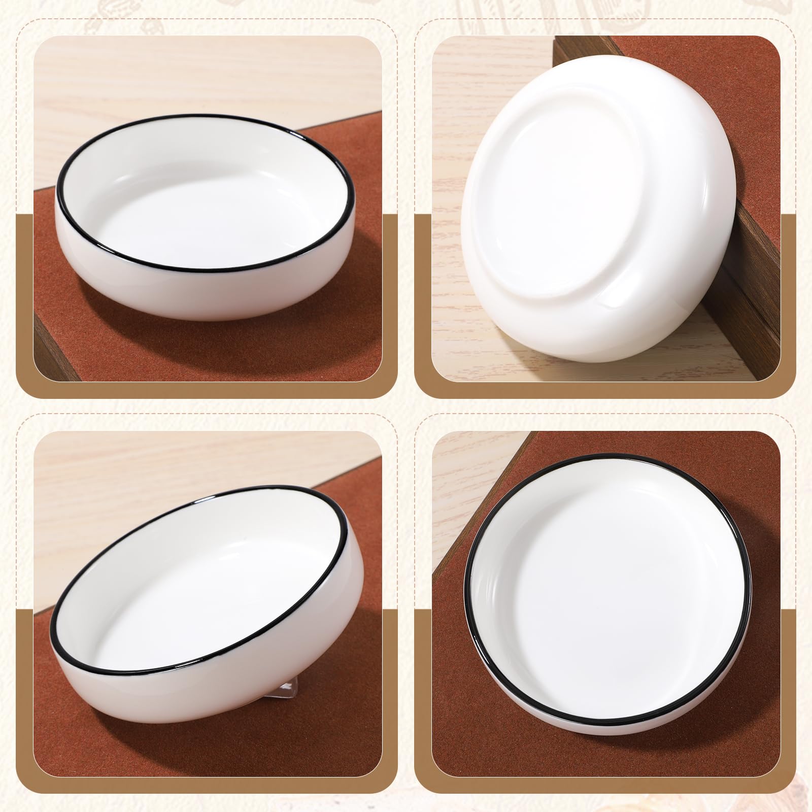 Sushi condiments bowls compact ceramic design