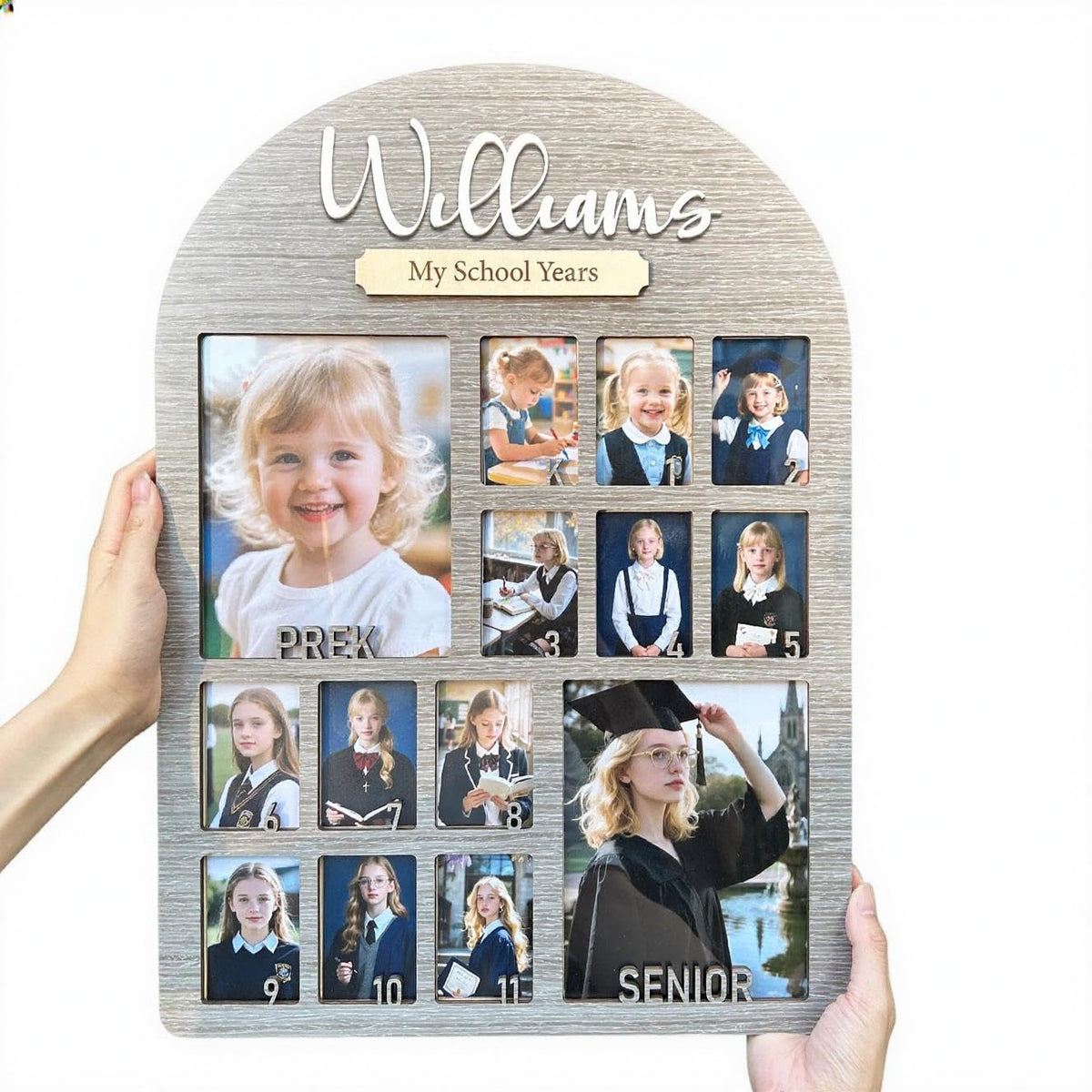 CR FTMKR US custom school picture frame Pre-K to 12 with name engraving
