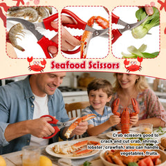 Crab leg forks picks and stainless steel scissors in kit