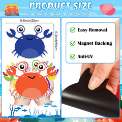 Soft magnetic crab magnets for door surfaces