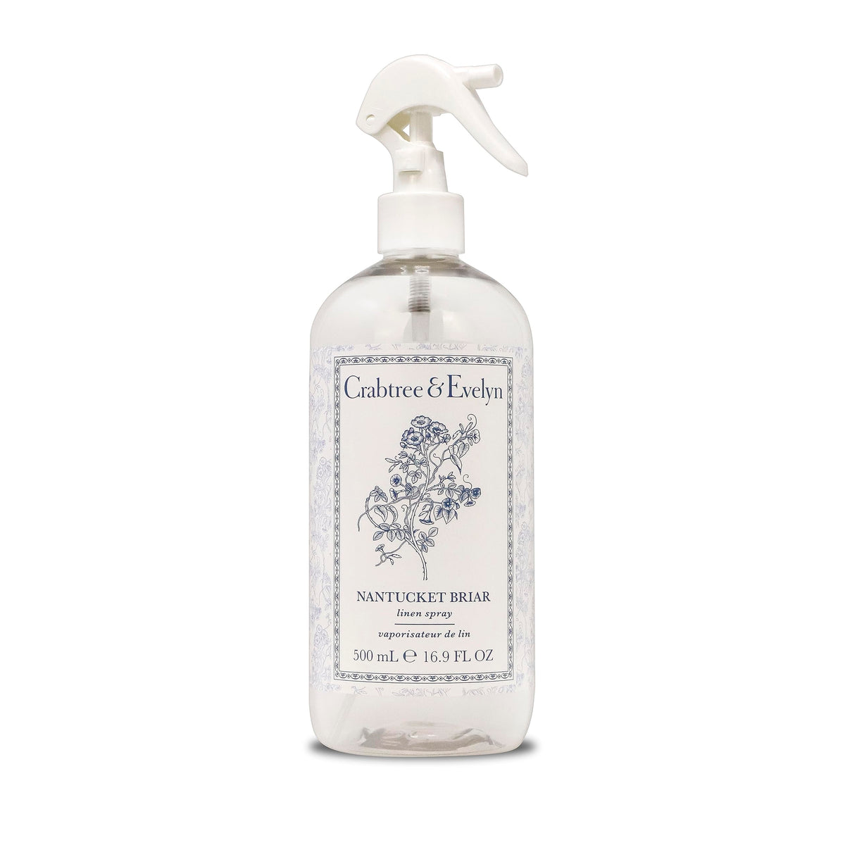 Crabtree & Evelyn Nantucket Briar Linen Spray 500ml bottle front view