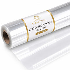 Craft and Party Super Clear Cellophane Wrap Roll 40in x 100ft packaging