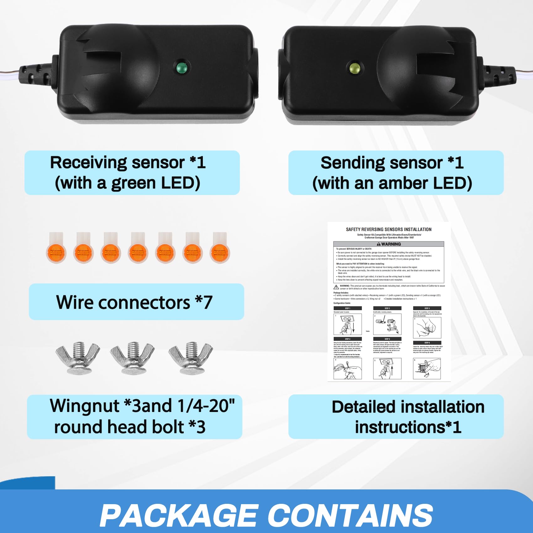Sending sensor with amber LED included