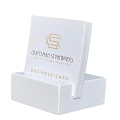 Craftsman Stoneworks white quartz card holder top view