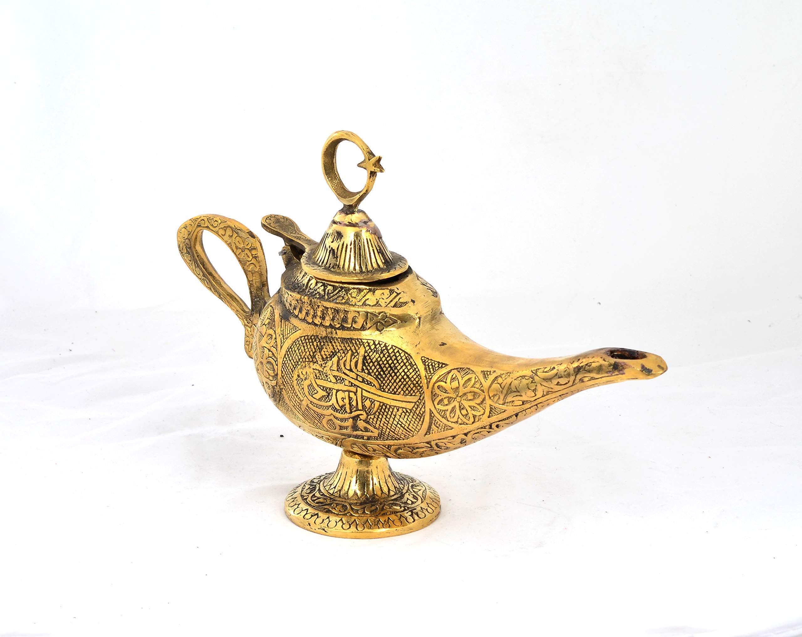 Turkish decor brass aladin lamp for home decor