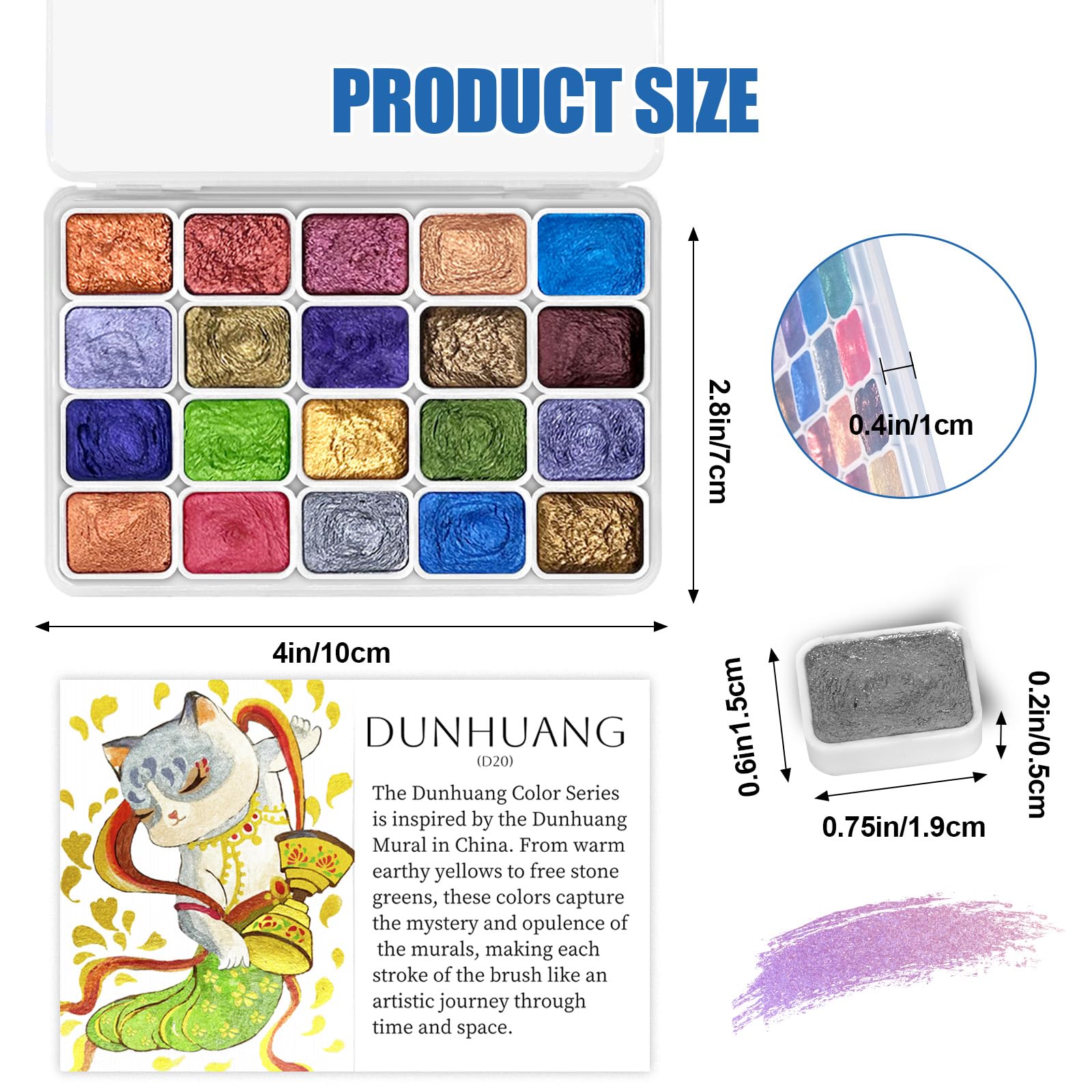 CraftyManor pearlized watercolors shimmering finish