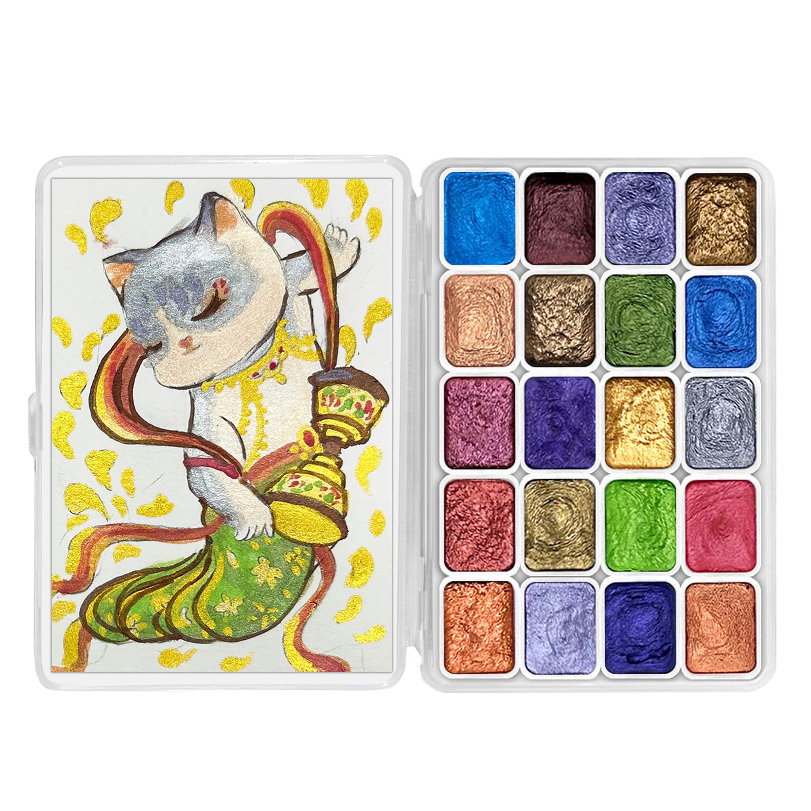 CraftyManor mini forestry shifting watercolor set 20 color kit
