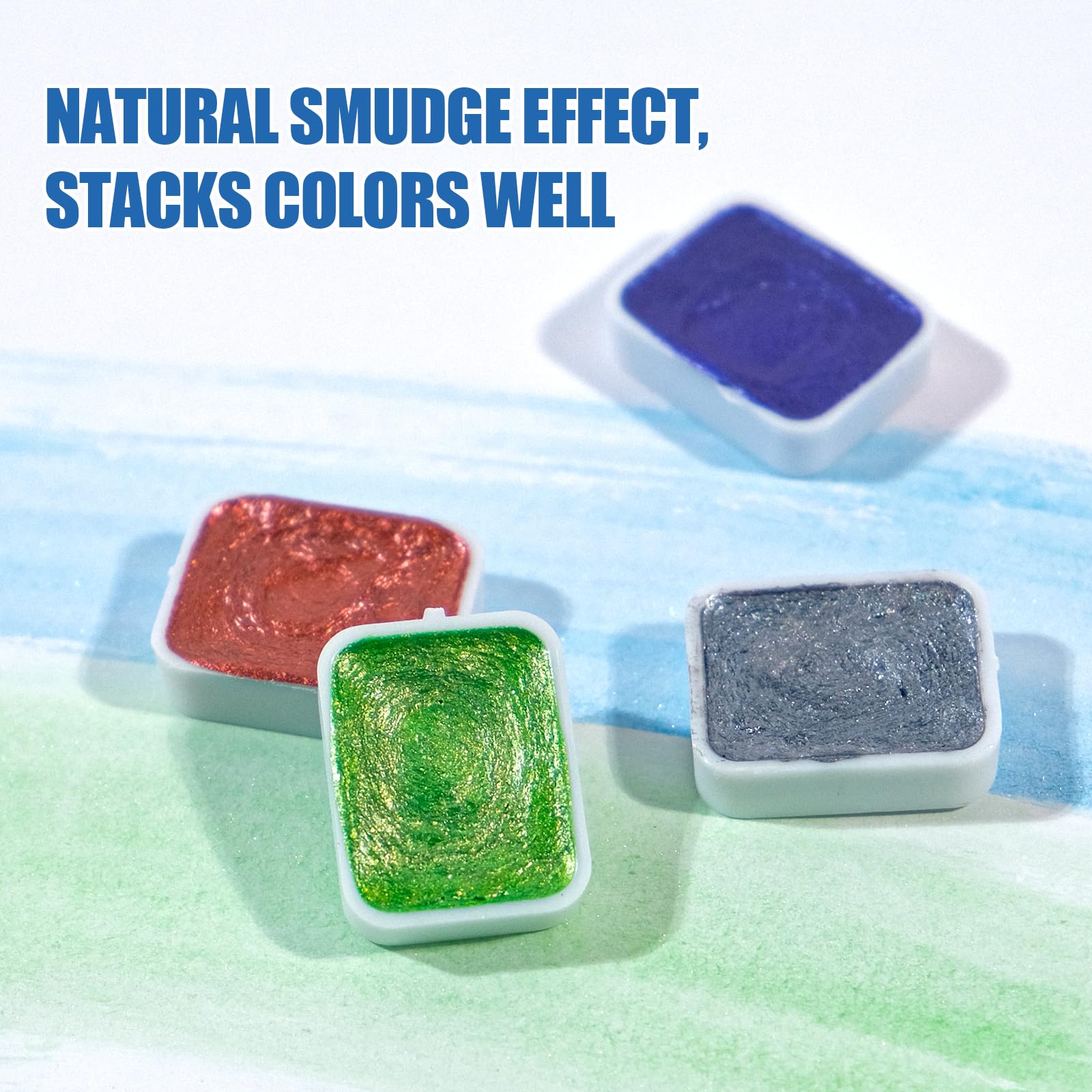 CraftyManor glitter solid watercolor paints